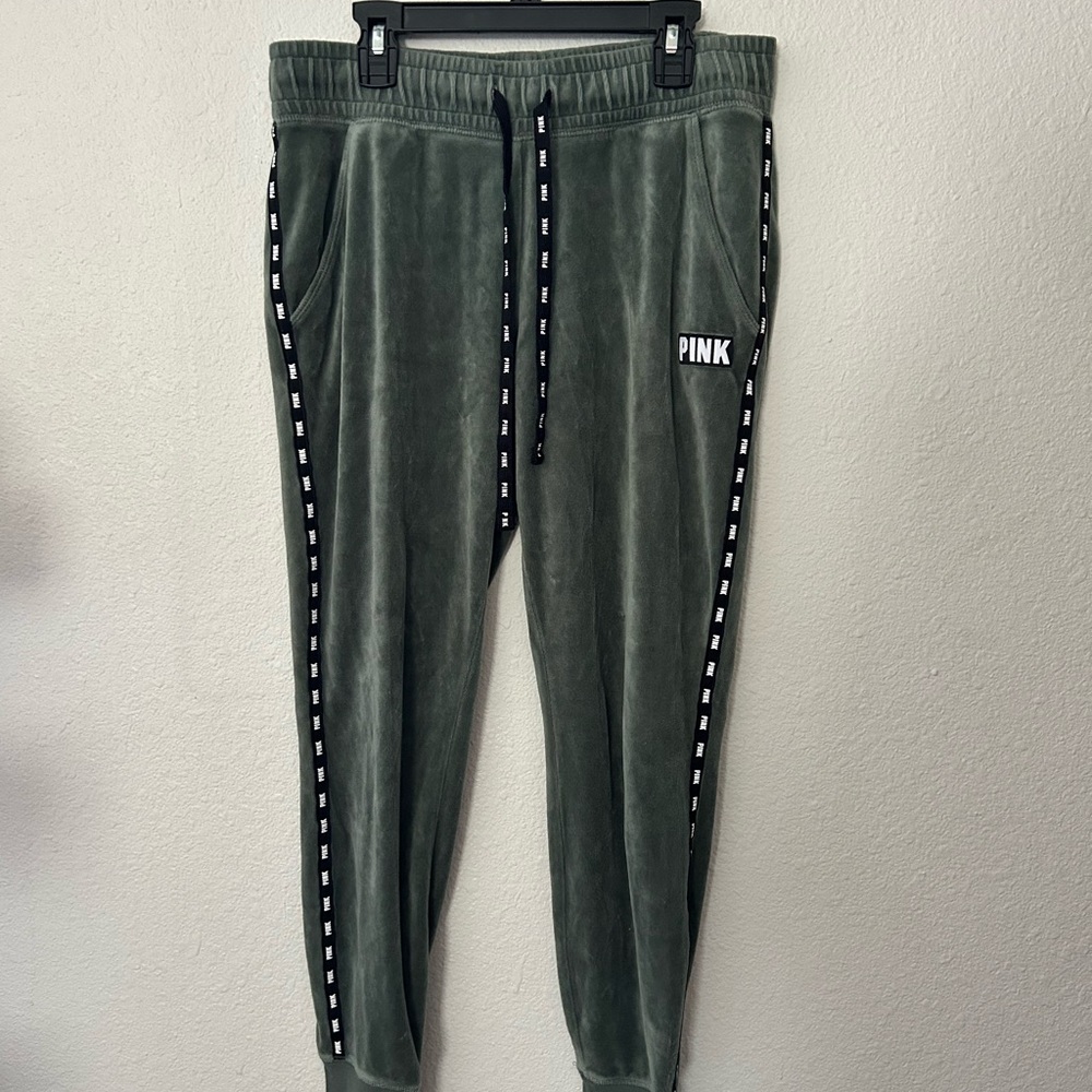 PINK Victoria's Secret Green Track Pants
